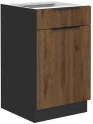 TEMPO KONDELA Alsó szekrény, okapi dió/fekete, MENZO 50 D 1F 1S BB (392370)