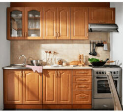 TEMPO KONDELA Alapkonyha, égerfa, LORA MDF NEW KLASIK (241498)