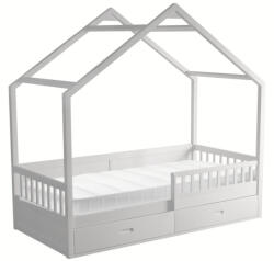 TEMPO KONDELA Montessori ágy, 90x200, fehér, tömör, BIANKA (396817)