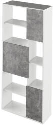 TEMPO KONDELA Regálé, fehér/beton, ULIMI (262924)