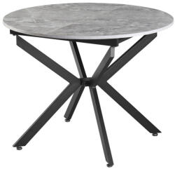 TEMPO KONDELA Kihúzható étkezőasztal, beton/fekete, 100x100-140x75 cm, ABERO TYP 1 (400786)