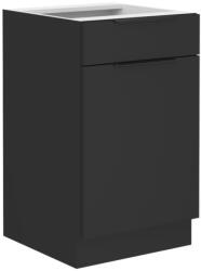 TEMPO KONDELA Alsó szekrény, fekete, SIBER 50 D 1F 1S BB (393033)