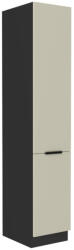 TEMPO KONDELA Magas szekrény, kasmír/fekete, ARAKA 40 DK-210 2F (393178)
