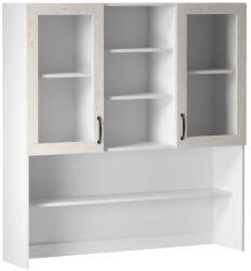 TEMPO KONDELA Kombinált felsőszekrény, fehér/sosna északi, ROYAL K120 (113423)