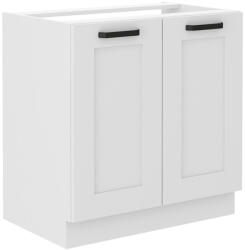 TEMPO KONDELA Mosogató szekrény, fehér, LULA 80 ZL 2F BB (362690)