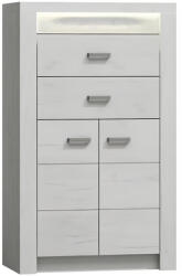 TEMPO KONDELA Komód, kőris fehér, INFINITY I-06 (108486)