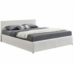 TEMPO KONDELA Modern francia ágy RGB LED világítással, fehér, 180x200, JADA NEW (242658)