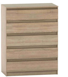 TEMPO KONDELA 5 fiókos komód, tölgy sonoma, HANY NEW 005 (281051)