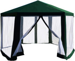 TEMPO KONDELA Kerti pavilon sátor, 3, 9x2, 5x3, 9m, zöld/fehér, RINGE TYP 1+6 oldal (298807)