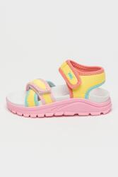 Primigi Primigi, Nyersbőr szandál textilbetétekkel, Zöld, Sárga, Rózsaszín, 24 EU (7970700-YELLOW-24)