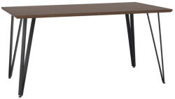 TEMPO KONDELA Étkezőasztal, tölgy/fekete, 150x80 cm, FRIADO (290405)