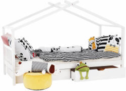 TEMPO KONDELA Ágy 2 konténerrál, fehér, ELISIA (261044)