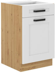 TEMPO KONDELA Alsó szekrény, fehér/artisan tölgy, LULA 50 D 1F 1S BB (362707)