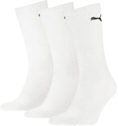 PUMA unisex hosszú zoknikészlet hímzett logóval - 3 pár, fehér, 39-42 (100000945-002-39-42)