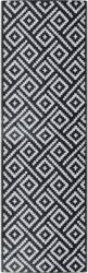 vidaXL fehér és fekete polipropilén kültéri szőnyeg 80 x 250 cm 0.77 kg (368575)