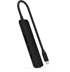 Satechi USB HUB Satechi Slim 6 az 1-ben ST-P6SK, USB-C PD 100 W, HDMI 4K, USB-A 3.2, USB-A 2.0, USB Type-C, Gigabit Ethernet fekete (ST-P6SK)