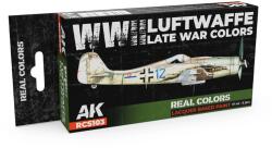 AK Interactive WWII Luftwaffe Late War Colors lakk alapú festék készlet 6x 17ml (RCS103)