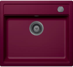 SCHOCK Schock Mono N-100 konyhai mosogatótálca 570 x 510 mm Cristadur Berry, bogyószín és szűrőkosár, távműködtető gomb, túlfolyó takaró Gunmetal (SETMN100BEPVGUB)