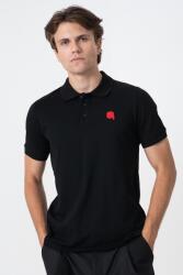 Karl Lagerfeld Karl Lagerfeld, Galléros pamuttartalmú póló, Fekete, Élénkpiros, M (7450220553231-990-M)