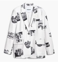 DESIGUAL női kabát, 25SWEW15, Poliészter/Viszkóz, M INTL, Fehér (0000304937606_M)