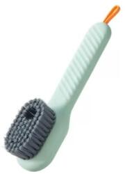 FOXMAG24 Cipőtisztító kefe, mosószer tartállyal, mosószer adagoló gombbal, nagyon puha műanyag sörték, zöld (DVR14HYBM)