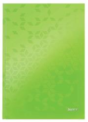 Leitz Beíró, A4, kockás, 80 lap, keményfedeles, LEITZ Wow , zöld (E46261054)
