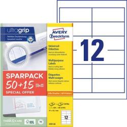 Avery-Zweckform Etikett, univerzális, 97x42, 3 mm, AVERY ZWECKFORM, Sparpack , 780 etikett/csomag (AY478165)