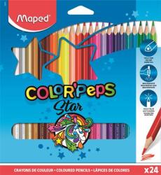 Maped Színes ceruza készlet, háromszögletű, MAPED Color Peps Star , 24 különböző szín (IMA183224)