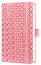 Sigel Naptár, A6, heti, 2026, kemény borító, SIGEL Jolie , rózsaszín (SIJ6110) - papirdepo