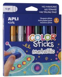 APLI Tempera kréta készlet, APLI Kids Color Sticks Metallic , 6 különböző metál szín (LCA14405)