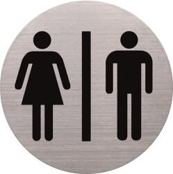 HELIT Információs tábla, rozsdamentes acél, HELIT, mosdó (INH6271100) - papirdepo