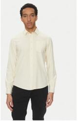 BLEND Férfi kevert anyagú ing, 20717859, len/viszkóz, L INTL, fehér (0000304639005_L)