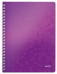 Leitz Spirálfüzet, A4, kockás, 80 lap, LEITZ Wow , lila (E46380062)
