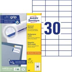 Avery-Zweckform Etikett, univerzális, 70x29, 7 mm, AVERY ZWECKFORM, 3000 etikett/csomag (AY3489) - papirdepo