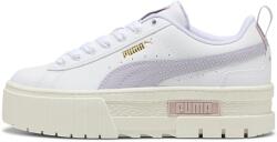 PUMA Puma, Mayze bőrsneaker szintetikus anyagbetétekkel, Fehér, Halványlila, 37 EU (384527-33-4)