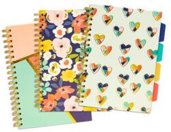 Pukka Pad Spirálfüzet, B5, vonalas, 100 lap, PUKKA PAD Floral Love Project Book , vegyes minta (PUP9033)