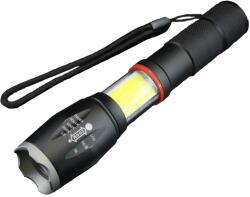 Well LED zseblámpa, tölthető, 10W + 3W COB, 800 lm, 1200mAh Li-Ion, Alumínium (TORCH-LIBERTY-WL)