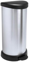 Keter Fémhatású Pedálos Szemetes 40l - Fekete/ezüst