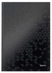 Leitz Beíró, A4, kockás, 80 lap, keményfedeles, LEITZ Wow , fekete (E46261095)