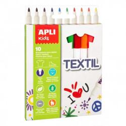 APLI Textilfilc, 2, 9 mm, APLI Kids Markers Textil , 10 különböző szín (LCA18220)