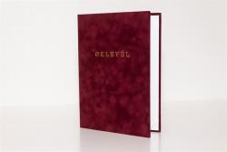  Oklevéltartó, A4, exkluzív, plüss, aranyozva, bordó (ISKE175) - papirdepo