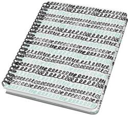 Sigel Spirálfüzet, 162x215 mm, pontrácsos, 60 lap, keményfedeles, SIGEL Jolie , Curly Mint (SIJN622)