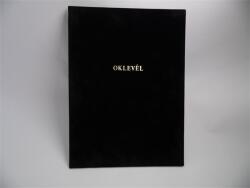  Oklevéltartó, A4, exkluzív, plüss, aranyozva, fekete (ISKE142) - papirdepo