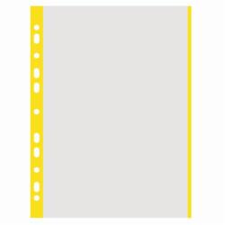 DONAU Genotherm, lefűzhető, színes szélű, A4, 40 mikron, narancsos felület, DONAU, sárga (D1774S)