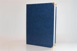  Oklevéltartó, A4, exkluzív, műbőr, 4 fém sarokkal, kék (ISKE242) - papirdepo
