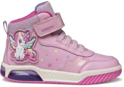 GEOX Geox, Tépőzáras sneaker LED fényekkel, Fehér, Pasztellrózsaszín, Jégkék, 34 EU (J56ASA0BCKCC8206-34)