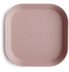  mushie lapos tányér (négyzetes) - púderrózsaszín (7426999780601)