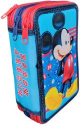 Mickey Mouse 3 rekeszes tolltartó, felszerelt, 45 darabos, többszínű, Mickey egér (JAFML762833)