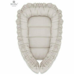MimiNu - Cosulet bebelus pentru dormit, Baby Nest 55 x 75 cm, Cu Volanase, Husa 100% bumbac, Din bumbac certificat Oeko Tex Stan (5907501433007)