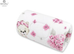 MimiNu - Perna pentru alaptat tip manson, Din bumbac certificat Oeko Tex Standard 100, 25 cm, Design, Pink Ballerina (6426972013994)
